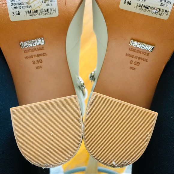 Schutz "Anaflor" Leather Boots in Pearl - Picture 9 of 10